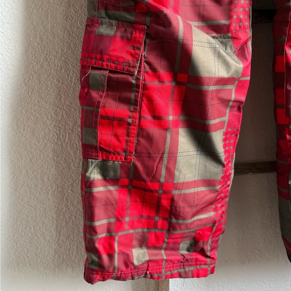 Orage Prime 10 Boys Red & Tan Plaid Insulated Ski Pants sz: XXL or 16 - Picture 4 of 15